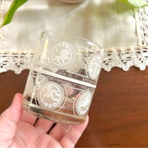 Vintage Mcm 1960’s All Zodiac Signs Bar Rock Glass 10 Oz